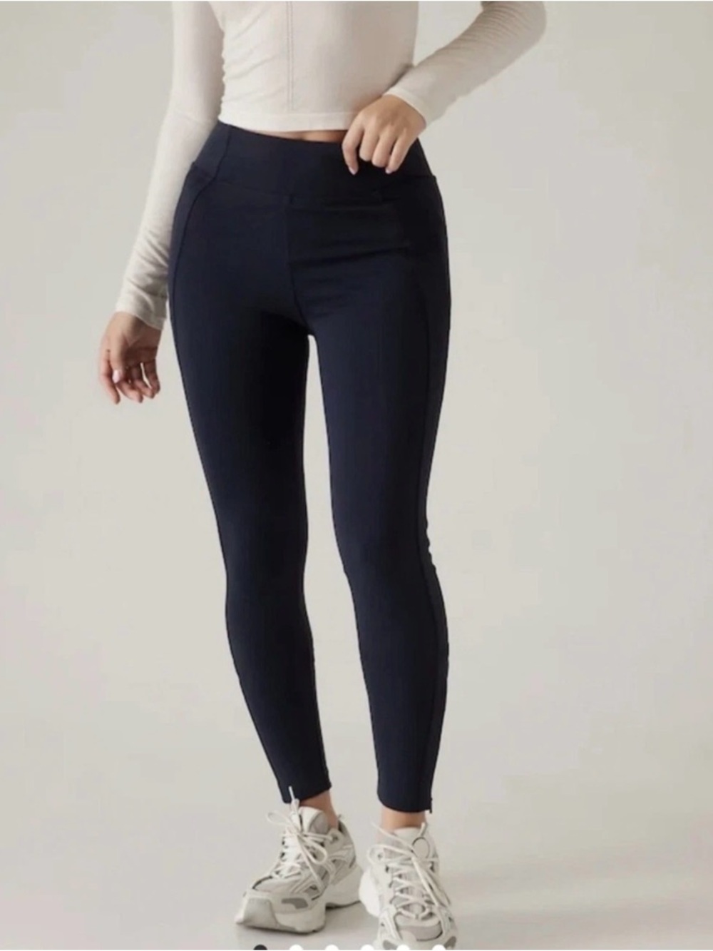 NWT Athleta Delancey Skyline | Sleek Navy Blue Performance Tights | Size S